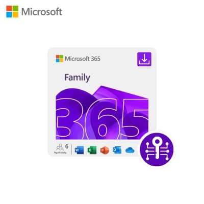 Phần mềm M365 Family Subscr PK Lic 1YR Online APAC EM ESD - Key điện tử